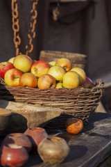 Apples in basket