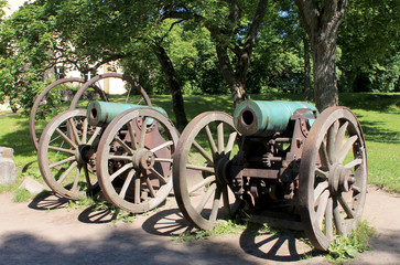 OLD CANNONS IN FINLAND