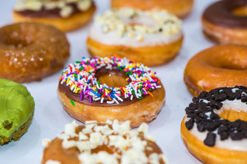 Colorful and tasty donuts