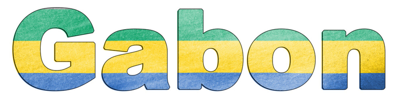 Schriftzug Gabun (Gabon)