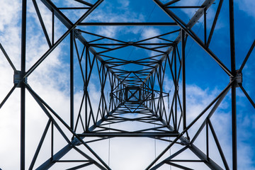 High Voltage Power Pole Texture Background.