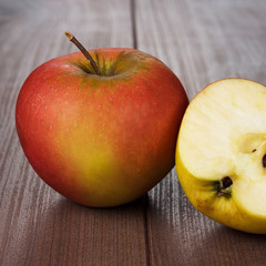 fresh apples on the table