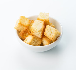 Restaurant food isolated - salted crouton beer snack