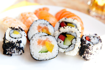 Auswahl verschiedener Sushi