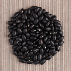 Circle of black beans