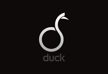 Circle duck logo vector