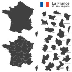 country France silhouette - obrazy, fototapety, plakaty