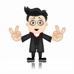 Ben Boy Friendly Vampire Cartoon Character Illustration