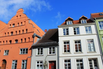 Gebäudezeile in Wismar.