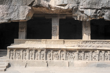 Fototapeta na wymiar Kailas temple in Ellora in India
