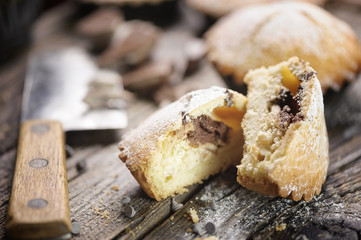 Choccolate home made pastry muffin