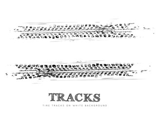 Fototapeta premium Tire tracks background