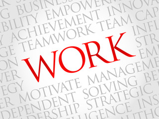 Work word cloud, business concept