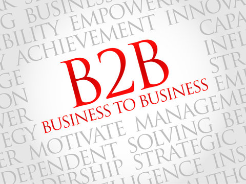 B2B (Business to Business) word cloud, business concept