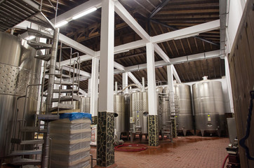 Wine Factory Aluminum Barrels