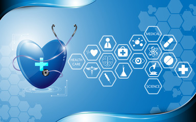 health care abstract design and icon background
