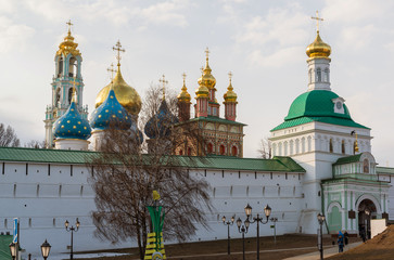 Fototapeta na wymiar Sergiev Posad, Russia - March 28, 2015. The great Trinity