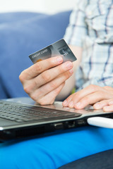 Online shopping and making payment with credit card