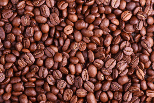 Texture of aroma fresh coffee beans © dmitry_dmg