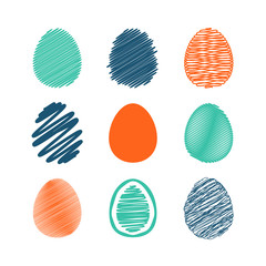 Set of easter eggs.