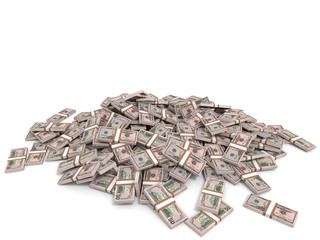 Money heap. Fifty dollars.