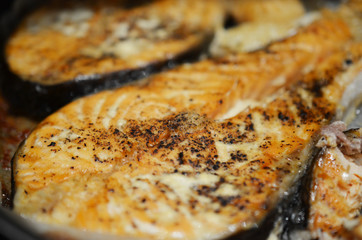 Baked salmon