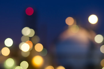 Defocused blur industrial night light