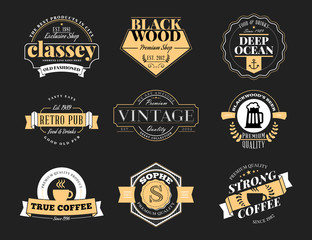 Obraz premium Set of Retro Vintage Badges and Logotypes