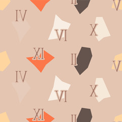 seamless background with Roman numerals