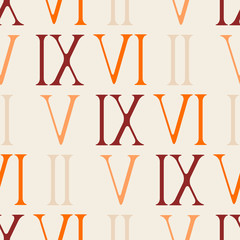 seamless background with Roman numerals