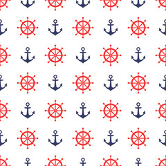 Cute seamless nautical background.