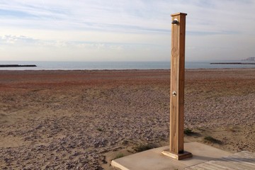 shower at the beach
