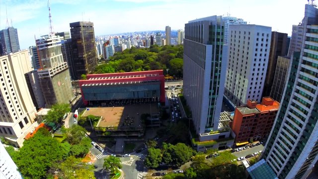 Aerial View from the MASP museum in Sao Paulo, Brazil
