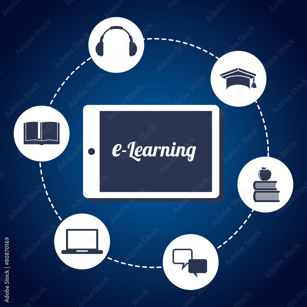 Canvas Prints e-learning concept