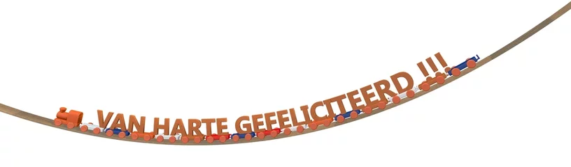 Foto op Plexiglas Feest in Nederland - van harte gefeliciteerd © emieldelange