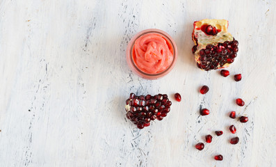 lemon and pomegranate curd