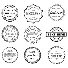 Vector Set of Retro Stamps and Badges - 80871395