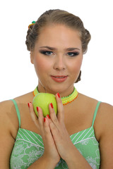 Kobieta z jabłkiem