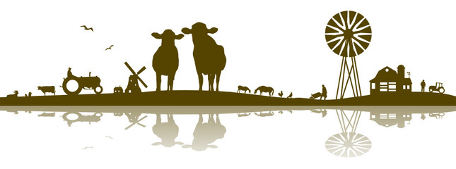 Bauernhof Silhouette © SimpLine