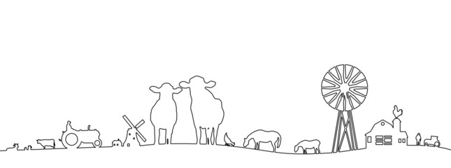 Bauernhof Silhouette © SimpLine