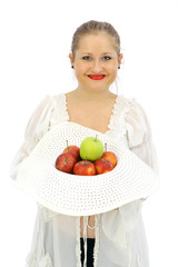 kobieta i jabłka