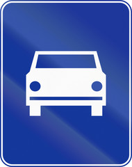 Polish traffic sign: Fast traffic highway