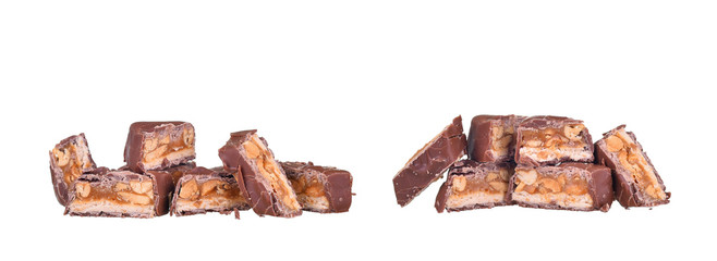 Chocolate bar isolated on a white background