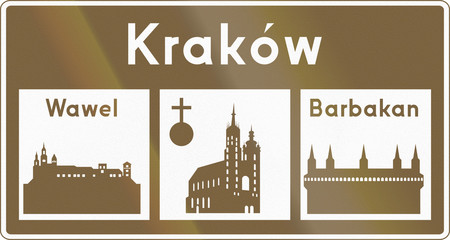 Polish tourist information sign