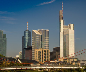 Naklejka premium Panoramę Frankfurtu nad Menem, Niemcy