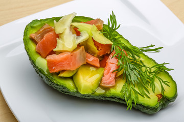 Salmon and avocado salad