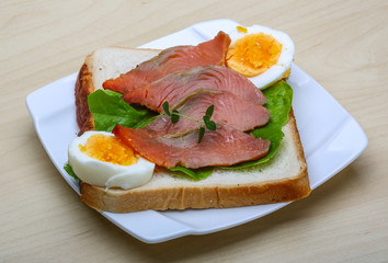 Sandwich with salmon