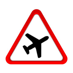 Obraz premium Flugbetrieb - Gefahrenzeichen