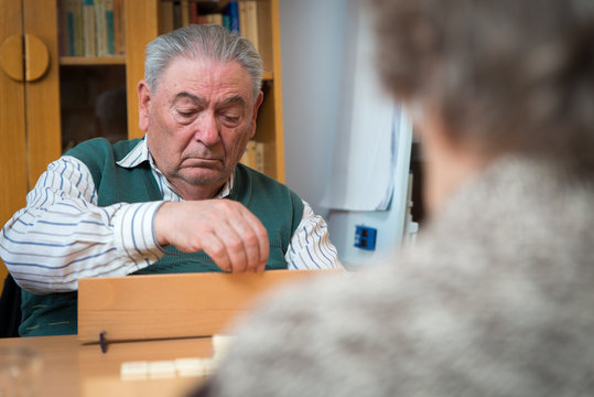 Senior people playing