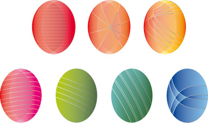 Easter Eggs colourful vector illustration